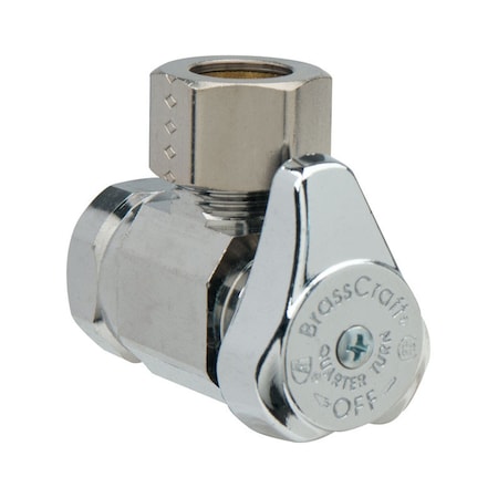 Brasscraft BrassCraft Plumb Shop 1/2 in. FIP outlets X 1/2 in. Compression Brass Angle Valve G2R37X CD